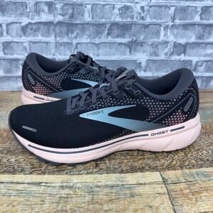 Brooks Ghost 14 Black Peach Running Shoes Sneakers 1203561B026 Womens Size 10